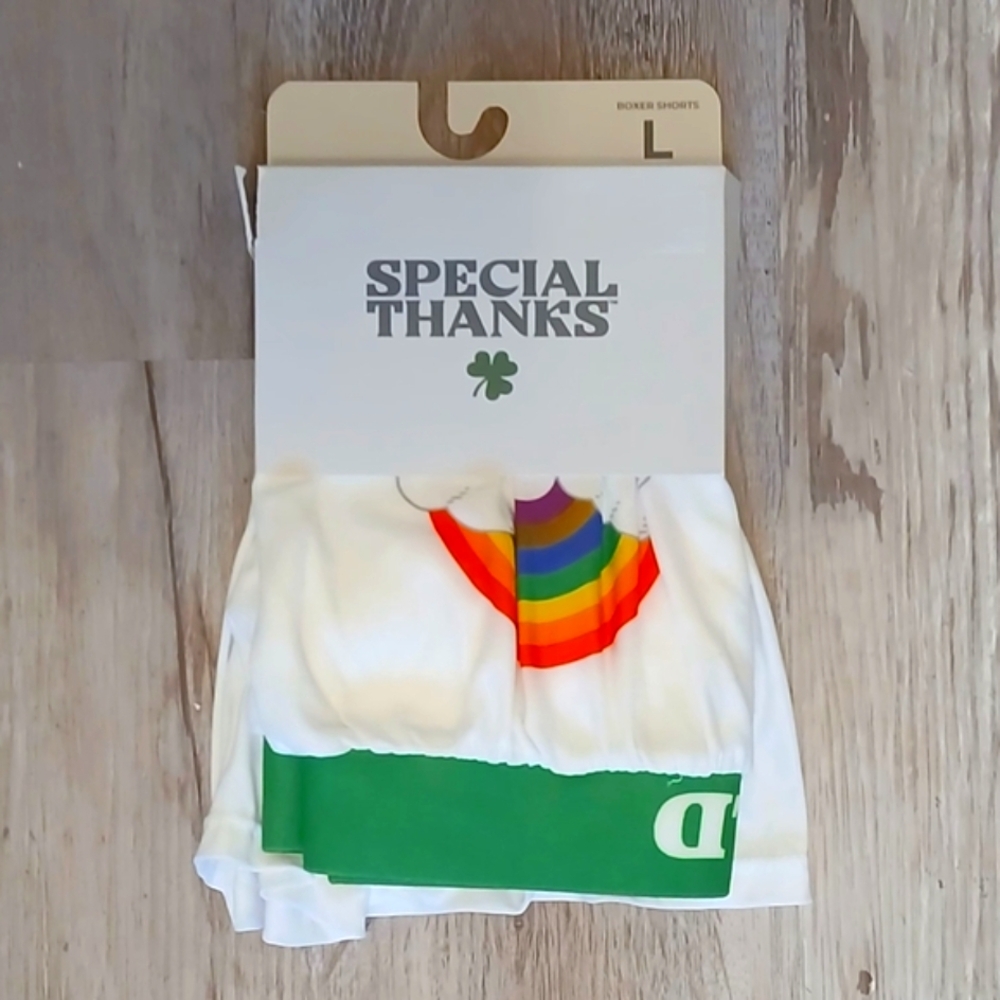 Pot of Gold Raimbow Boxer Shorts Adult Large
